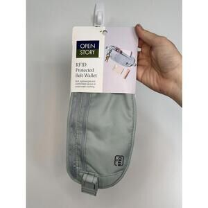 Open Story RFID Blocking Waist Pouch in Puritan Gray